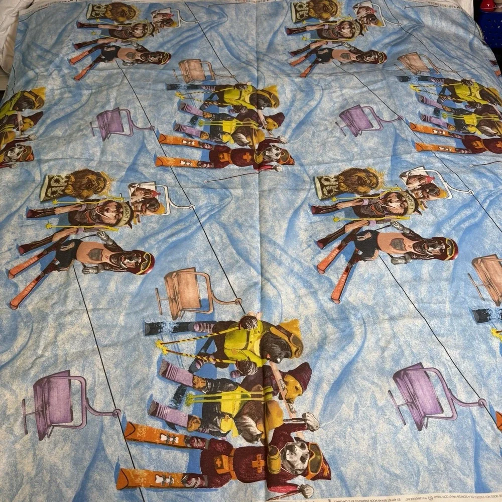 Vtg JOHN WOLF Textiles Bryan Moon 